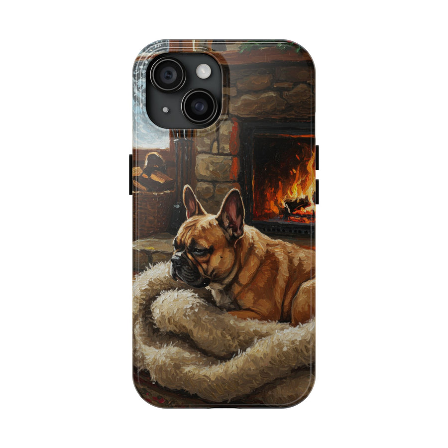Acrylic French Bulldog - Winter Hearth | Tough Phone Case
