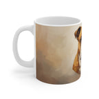 English Bulldog Low Poly Monochrome Gold Ceramic Mug 11oz | Dog Lover Gift