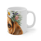 Beagle Watercolor Floral Crown Coffee Mug | Premium Dog Prints | Tritan — view 3 of 4