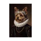Yorkshire Terrier Renaissance Royal Portrait Matte Poster, Regal Dog Art Print, Yorkshire Terrier Lover Gift, Wall Art