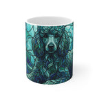 Poodle Stained Glass Cool Jewel Ceramic Mug 11oz | Dog Lover Gift