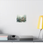 English Bulldog Canvas Wall Art, Watercolor Painting Dog Gift, Pet Portrait Print, Modern Animal Home Decor