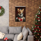 Pembroke Welsh Corgi Medieval Knight Portrait Matte Poster, Regal Dog Art Print, Pembroke Welsh Corgi Lover Gift, Wall Art