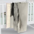 Beagle Charcoal Portrait Throw Blanket | Premium Dog Prints | Tritan — detail view
