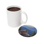 Acrylic English Bulldog - Mountain Overlook | Cork Back Coaster