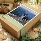 Acrylic Boston Terrier - Mountain Overlook | Kiss-Cut Stickers