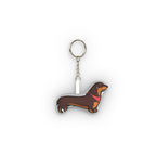 Pop Art Dachshund Plush Keychain | Tritan