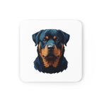 Rottweiler Low Poly Cool Jewel Cork Back Coaster | Dog Lover Gift