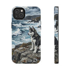Siberian Husky Acrylic Gallery Print Coastal Cliffside Phone Case | Premium Dog Prints | Tritan — view 4 of 28