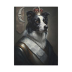 Border Collie Kings & Queens Royal Portrait Canvas Wall Art, Regal Dog Painting, Border Collie Lover Gift, Stretched Canvas