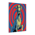 Great Dane Comic Art Canvas Print - Dynamic Pop Art Dog Wall Decor with Retro Halftone Style