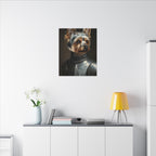 Yorkshire Terrier Medieval Knight Portrait Canvas Wall Art, Regal Dog Painting, Yorkshire Terrier Lover Gift, Stretched Canvas