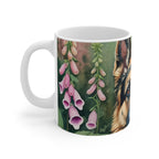 German Shepherd Watercolor Garden Peek Coffee Mug | Premium Dog Prints | Tritan — secondary view