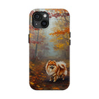 Acrylic Pomeranian - Autumn Woods | Tough Phone Case