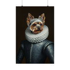 Yorkshire Terrier Renaissance Royal Portrait Matte Poster, Regal Dog Art Print, Yorkshire Terrier Lover Gift, Wall Art