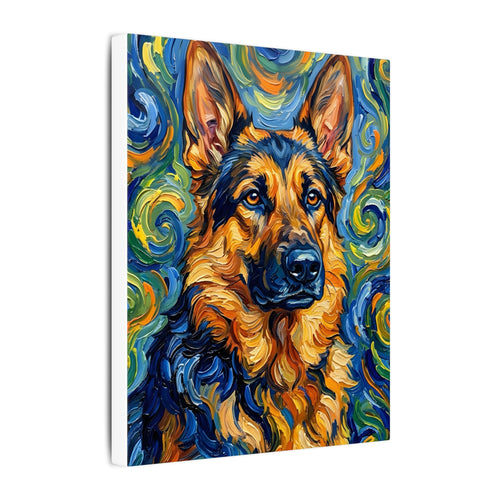 Gallery-wrapped canvas side profile showing the 0.75 inch depth