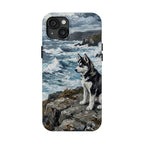 Siberian Husky Acrylic Gallery Print Coastal Cliffside Phone Case | Premium Dog Prints | Tritan — view 7 of 28