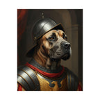 Cane Corso Medieval Knight Portrait Matte Poster, Regal Dog Art Print, Cane Corso Lover Gift, Wall Art