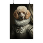 Poodle Renaissance Royal Portrait Matte Poster, Regal Dog Art Print, Poodle Lover Gift, Wall Art