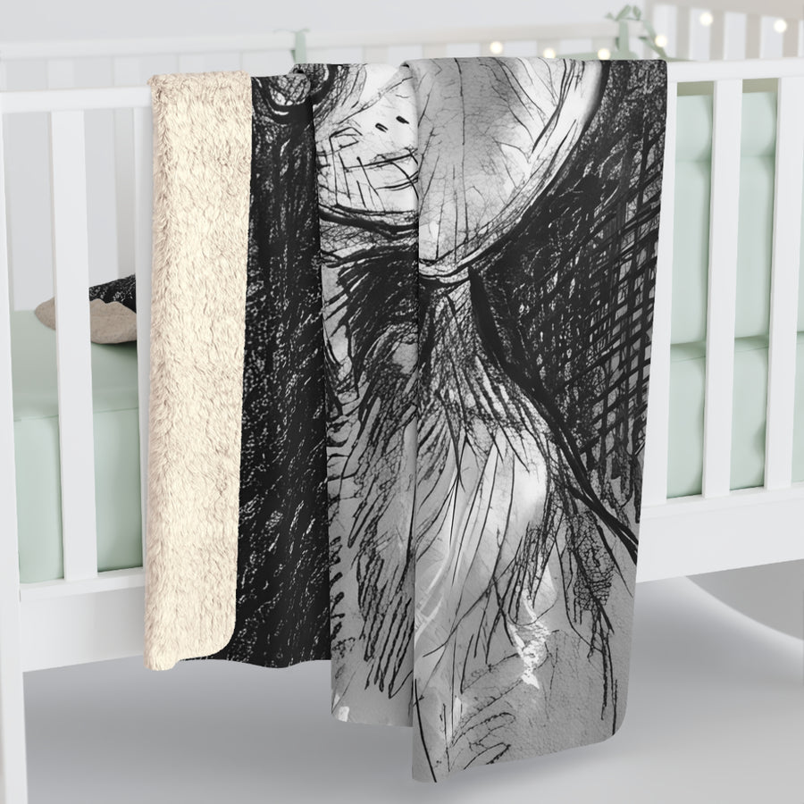 Dachshund Charcoal Portrait Throw Blanket | Premium Dog Art | Tritan