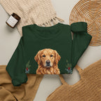 Golden Retriever Christmas Wreath Crewneck Sweatshirt — view 4