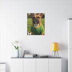 French Bulldog Oil Painting Soccer Portrait Canvas Wall Art Decor Gift for Dog Lovers