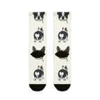 Boston Terrier Socks | Fun All Over Print Dog Socks | Boston Mom Gift | Cute Crew Socks for Dog Lovers | Stocking Stuffer