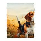 Golden Retriever Watercolor Beagle Meadow Throw Blanket | Premium Dog Prints | Tritan — view 3 of 9