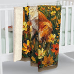 Corgi Acrylic Gallery Print Sunset Prairie Throw Blanket | Premium Dog Prints | Tritan — detail view