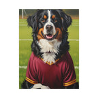 Bernese Mountain Dog Oil Painting Soccer Portrait Canvas Art | Berner Dog Gift | Pet Loss Memorial Wall Art Decor