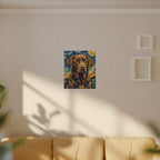 Labrador Retriever Post-Impressionist Oil Painting Canvas, Lab Dog Wall Art Decor, Pet Art