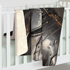 Great Dane Medieval Knight Portrait Regal Throw Blanket | Premium Dog Art | Tritan