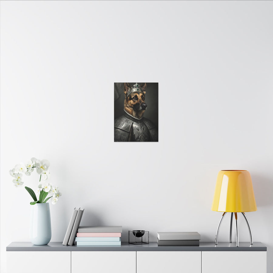 German Shepherd Kings & Queens Royal Portrait Canvas Wall Art, Regal Dog Painting, German Shepherd Lover Gift, Stretched Canvas