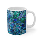 Golden Retriever Stained Glass Cool Jewel Ceramic Mug 11oz | Dog Lover Gift