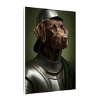 Labrador Retriever Medieval Knight Portrait Canvas Wall Art, Regal Dog Painting, Labrador Retriever Lover Gift, Stretched Canvas