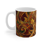 Golden Retriever Stained Glass Warm Jewel Ceramic Mug 11oz | Dog Lover Gift