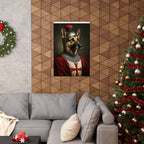 German Shepherd Medieval Knight Portrait Matte Poster, Regal Dog Art Print, German Shepherd Lover Gift, Wall Art