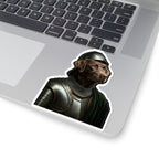 Labrador Retriever Medieval Knight Portrait Sticker, Dog Portrait Vinyl Decal, Kiss-Cut Sticker, Labrador Retriever Lover Gift