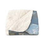 Acrylic Gallery Print Australian Shepherd - Coastal Cliffside | Sherpa Fleece Blanket — view 7 of 9