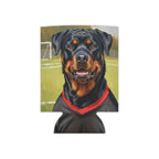 Rottweiler Oil Painting Soccer Portrait Can Cooler | Dog Mom Gift | Pet Dad Art Drink Holder | Premium Dog Lover Decor