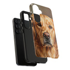 Golden Retriever Oil Portrait Phone Case, Classic Dog Portrait, Golden Retriever Lover Gift, Tough Case for iPhone and Samsung