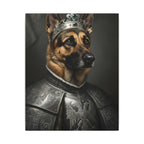 German Shepherd Kings & Queens Royal Portrait Canvas Wall Art, Regal Dog Painting, German Shepherd Lover Gift, Stretched Canvas