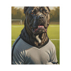Cane Corso Oil Painting Soccer Portrait Canvas Wall Art | Dog Lover Gift | Athletic Pet Decor