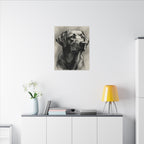 Labrador Retriever Charcoal Portrait Canvas Print | Dog Wall Art Gift | Black Lab Lover Decor | Pet Owner Minimalist Fine Art