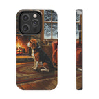 Acrylic Beagle - Winter Hearth | Tough Phone Case