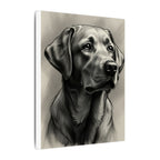 Labrador Retriever Charcoal Portrait Canvas Print | Dog Wall Art Gift | Black Lab Lover Decor | Pet Owner Minimalist Fine Art