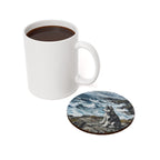 Siberian Husky Acrylic Gallery Print Coastal Cliffside Drink Coaster | Premium Dog Prints | Tritan — view 4 of 6