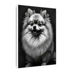 Pomeranian Charcoal Portrait Canvas Wall Art | Dog Lover Gift | Pet Memorial Print | Minimalist Animal Decor | Pomeranian Mom Dad Gift