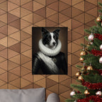 Border Collie Renaissance Royal Portrait Matte Poster, Regal Dog Art Print, Border Collie Lover Gift, Wall Art