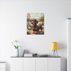 Dachshund Stained Glass Canvas Wall Art, Doxie Dog Lover Gift, Pet Portrait, Wiener Dog Art Print, Home Decor